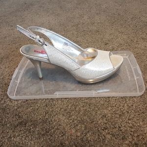 9 & Co Silver Sandals